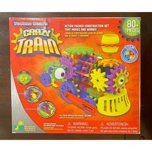 Train Construction Set STEM Crazy Train by Techno Gears. Motorized Parts. Sealed